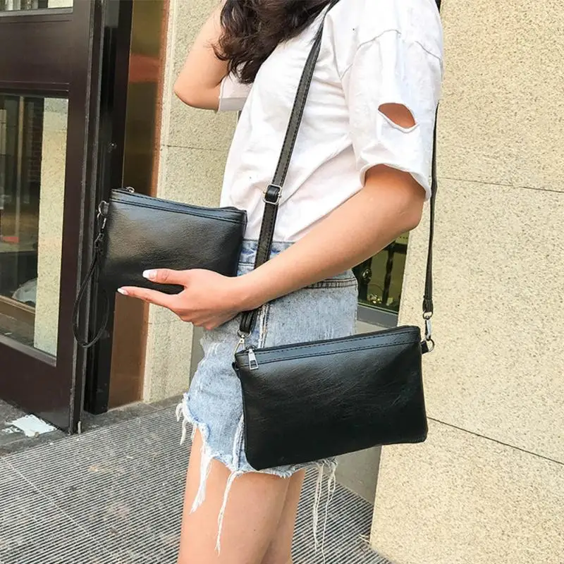 

2Pcs/set Fashion Women Shoulder Bag Composite Bags Ladies Soft PU Clutch Bag Elegant Designer New Messenger Handbag#0904