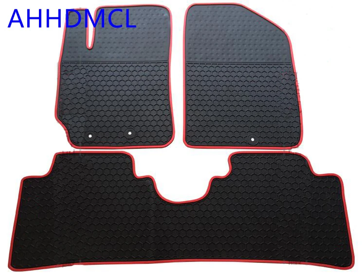 AHHDMCL Car Rubber Floor Mat Non Slip Mats Feet Rugs For Hyundai Verna