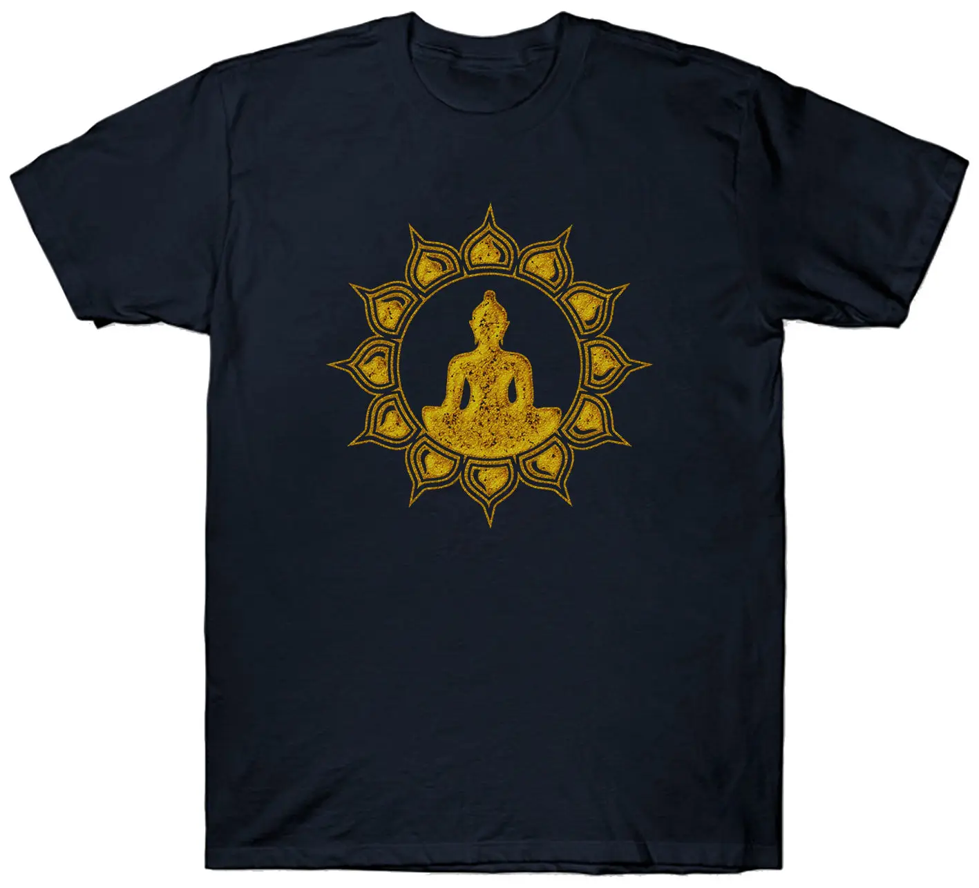 BUDDHA MEDITATION T SHIRT LOTUS FLOWER BUDDHISM SPIRITUAL RELAXATION ...