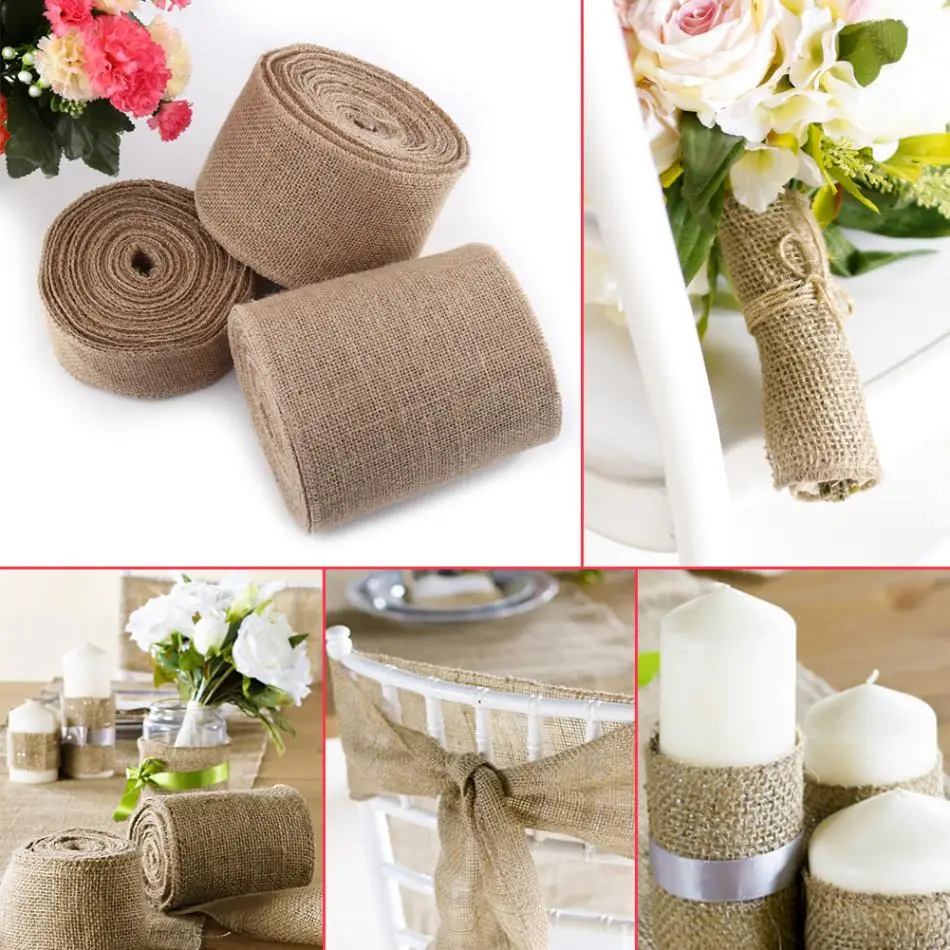 Buy Wedding Decor Natural Jute Table Decor 10M Woven
