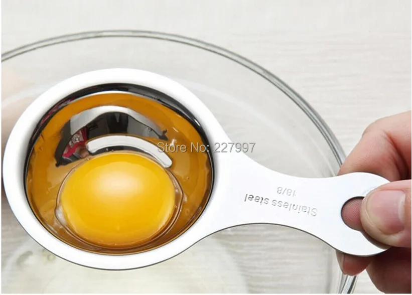 50 шт. разделитель желтка и белка из нержавеющей стали инструменты для яиц белые разделители для яиц Креативные кухонные инструменты DHL