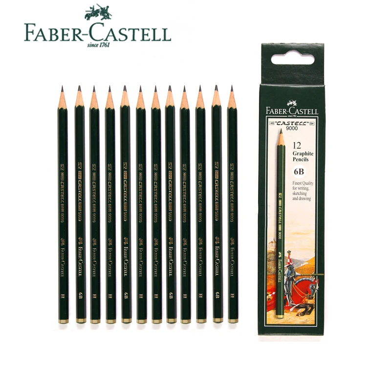 5/16 шт./лот Faber Castell 9000 дизайнерские художественные Графитовые Карандаши для