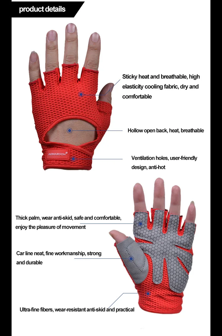 Перчатки для тренажерного зала, вентиляционное оборудование для бодибилдинга, для мужчин и женщин, для езды на велосипеде, противоскользящие спортивные перчатки