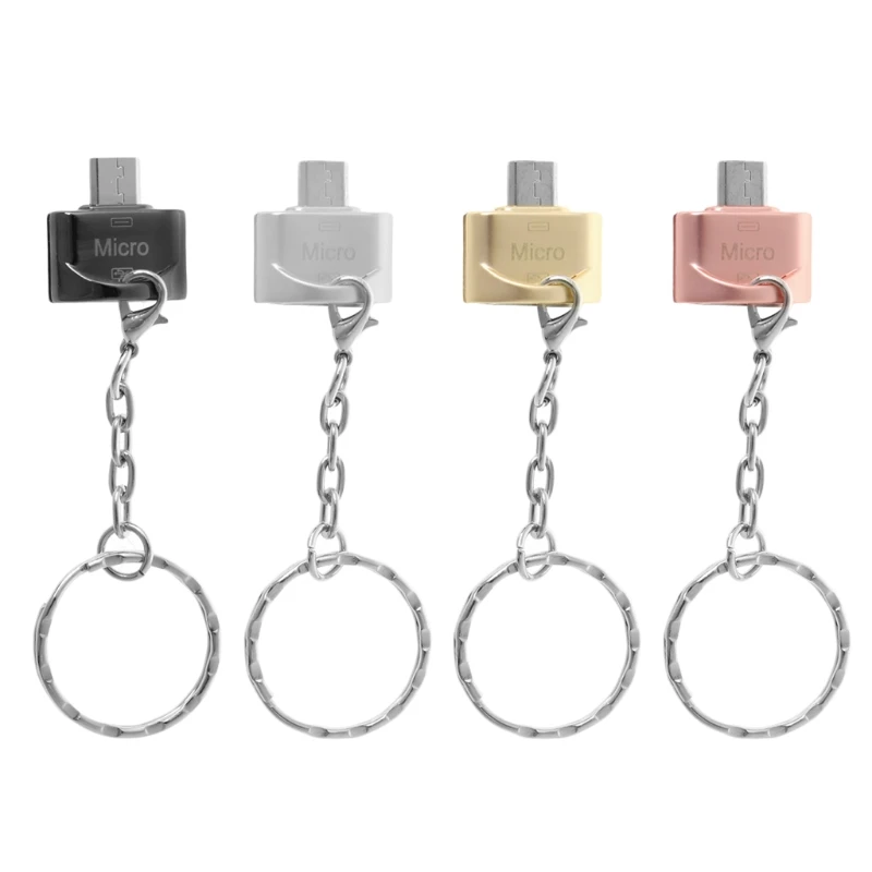 Переходник OTG с Micro USB папа на 2 0 A мама цепочкой для ключей|Компьютерные кабели и