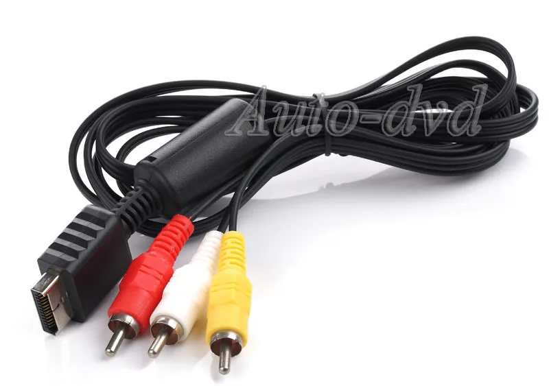 PS2 Cable to TV Audio Video Picture RCA AV Lead PS1 PS2 PS 3 Cable 1.5m