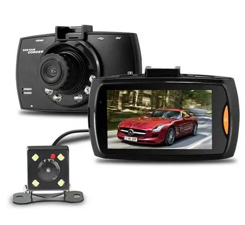 Лучший двойной объектив Автомобильный видеорегистратор Dash Cam G30B H.264 фронтальная