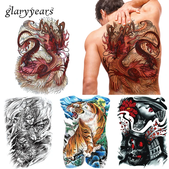 glaryyears 20 pieces lot big large full back tattoo colored glaryyears 20 pieces lot big large full back tattoo colored