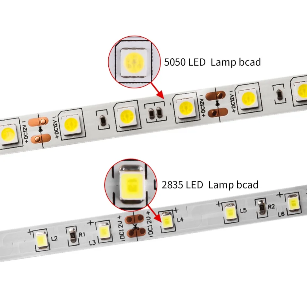 Светодиодная лента 12 В постоянного тока гибкая светильник одная RGB SMD 2835 5050 пульт
