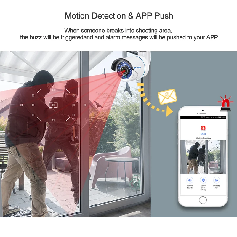 Techage 1080 P wifi IP камера домашний уличный водонепроницаемый сетевой 2MP аудио звук