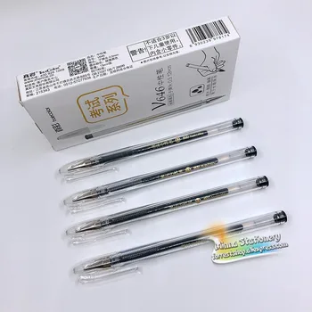

[TrueColor] (4 Pieces/Lot) High Quality Office School Supplies Black Roller Ball Pens 0.5mm Gel Ink Pen For Writing V646