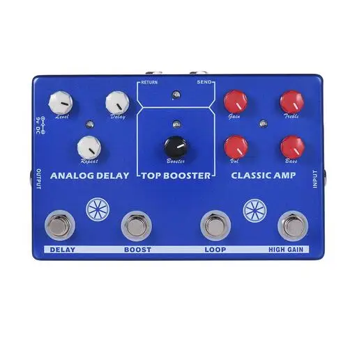 

Tone Makerstaion 4-in-1 Guitar Effects Pedal Multi-functional Guitar Effect Pedal with AMP + Loop +Boost+ Delay Effects