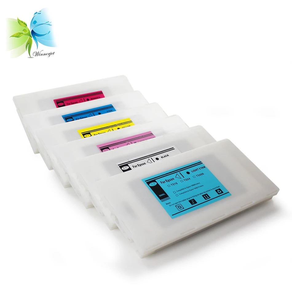 

Winnerjet 500ML x 6 colors compatible ink cartridge with pigment ink and chip for Epson 10600 10000cf printer ink cartridges