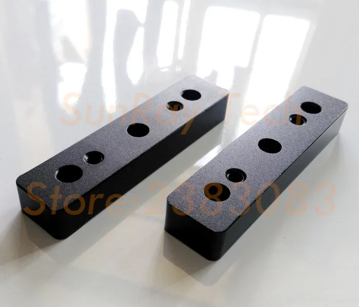 

Spacer block Aluminium CNC machining black anodized 2pcs