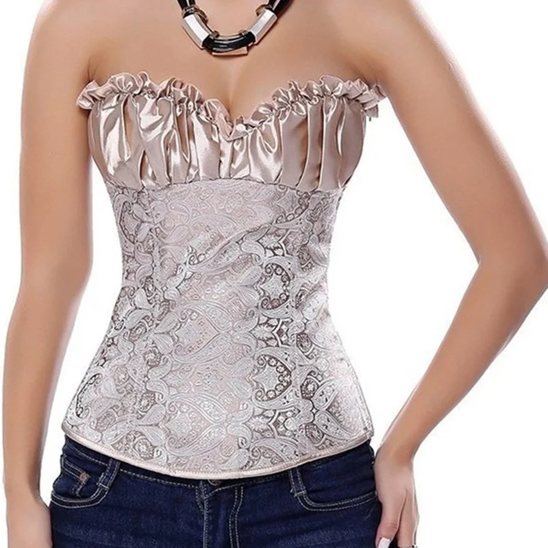 Sapubonva vest overbust corsets for women for wedding plus size bustier