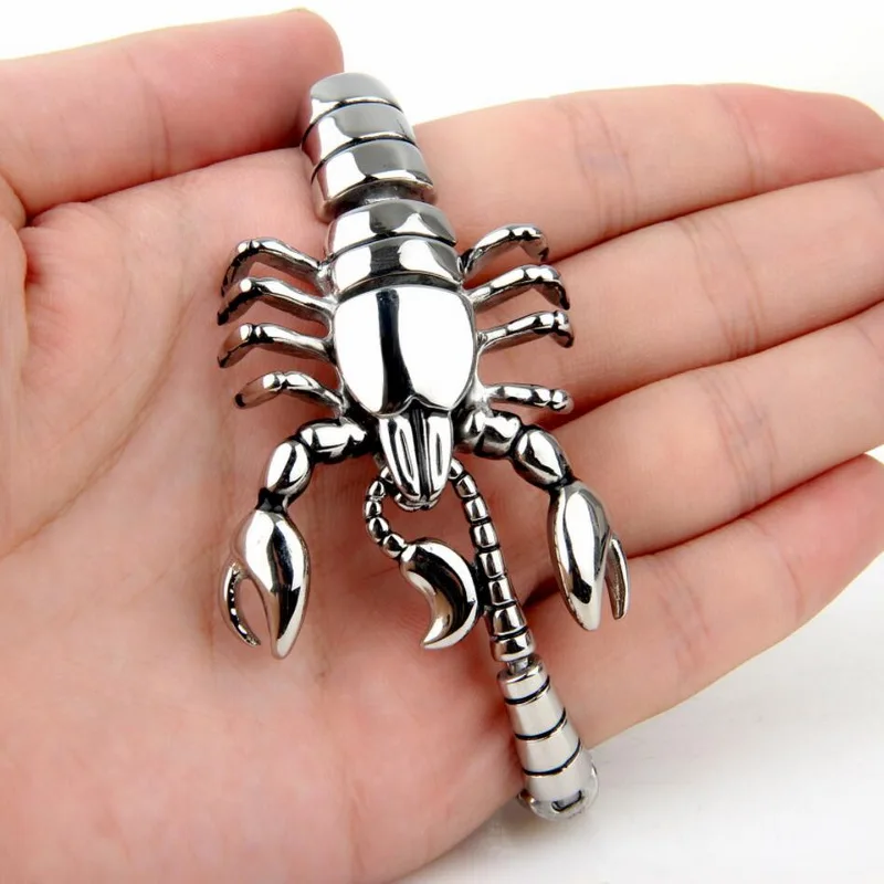 titânio pulseira de aço, punk locomotiva men