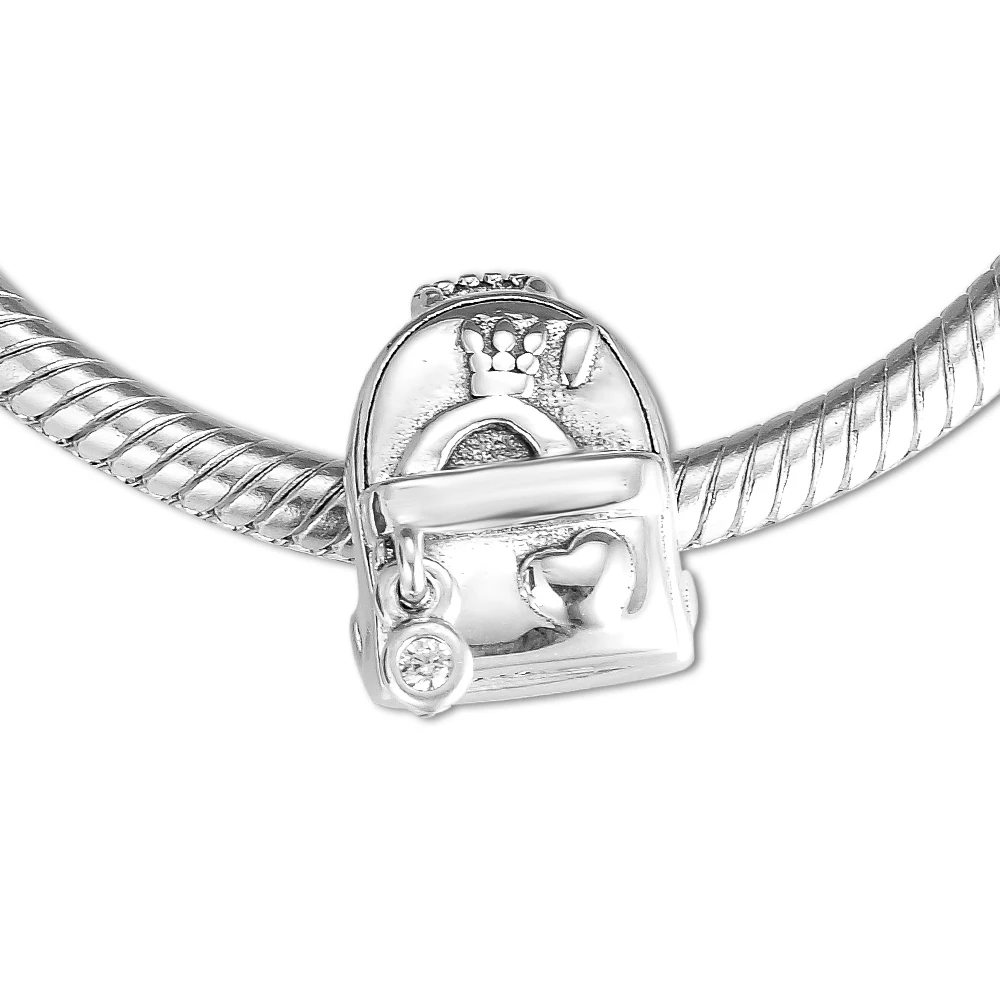 

Pandulaso DIY Beads Adventure Bag Charm Sterling Silver Jewelry Fits Original Charms Bracelets For Woman Fashion Beads