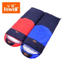 Down sleeping bag autumn and winter outdoor adult envelope style thickening thermal duck down sleeping bag 1000g filling
