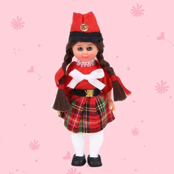 

Ethnic Dolls French Ethnic Woman Red Plaid Clothes Baby Kids Toys 4inch Mini Doll Girls/Boys Children Nationlity Dolls 1002-012