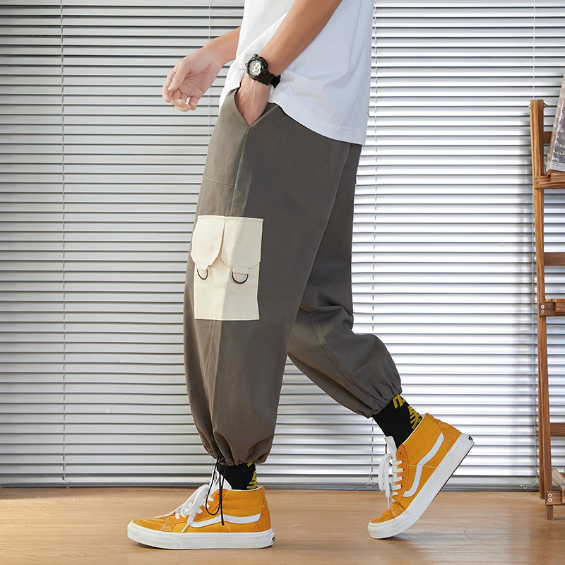 Plus Size 5XL Pockets Men's Harem Hiphop Loose Pant Cotton Casual Jogger Fashion Trousers Male Clothing