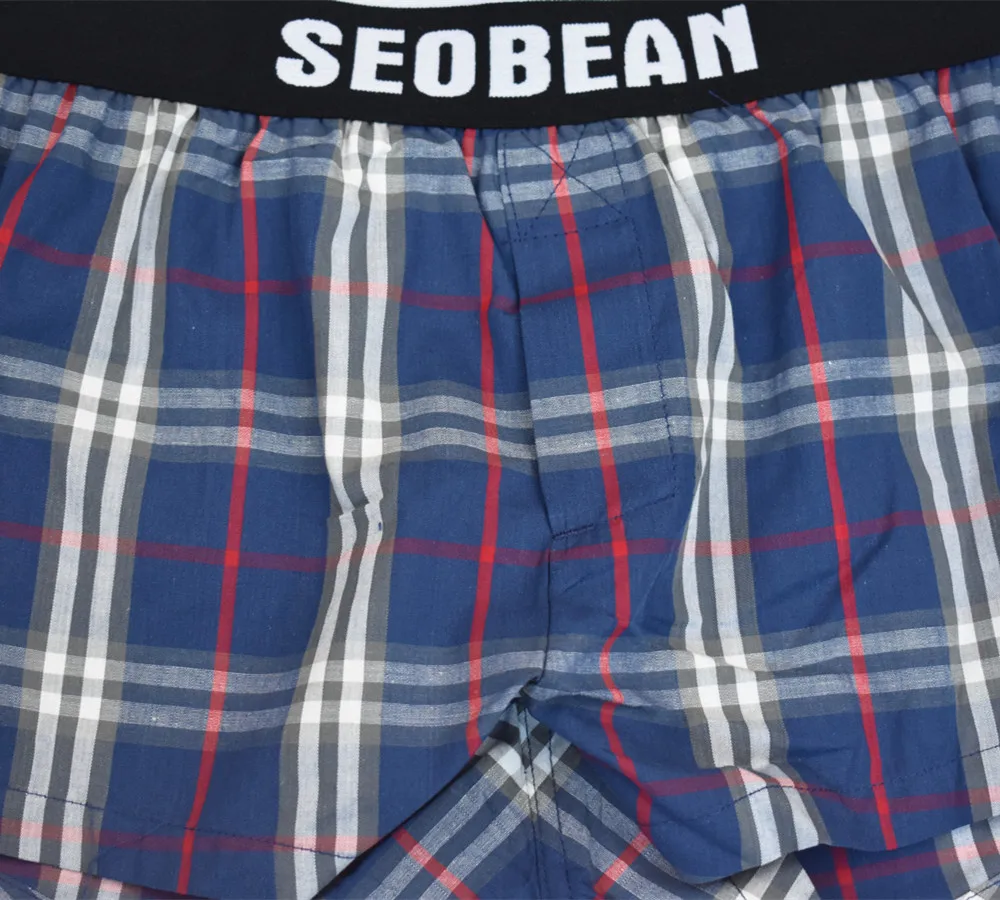 SEOBEAN мужские трусы боксеры шорты 100% хлопок Сексуальная Низкая талия одежда для
