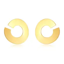 Золотые серьги с несколькими тонами для женщин вечерние ювелирные изделия из нержавеющей стали большая круглая серьга подарки для девочек