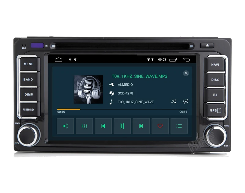 Discount 2 din 6.95 inch 200*100 Car DVD player GPS+BT+Radio+Touch Screen+car pc+aduio+Stereo+Video For Toyota Hilux VIOS Camry Corolla 12