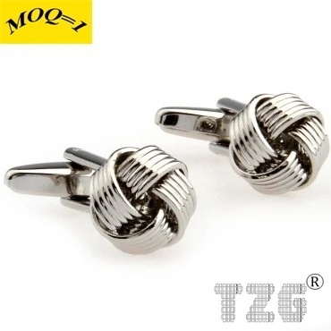 

Silver Four Stripes Knots Cufflink Cuff Link 1 Pair Free Shipping Promotion