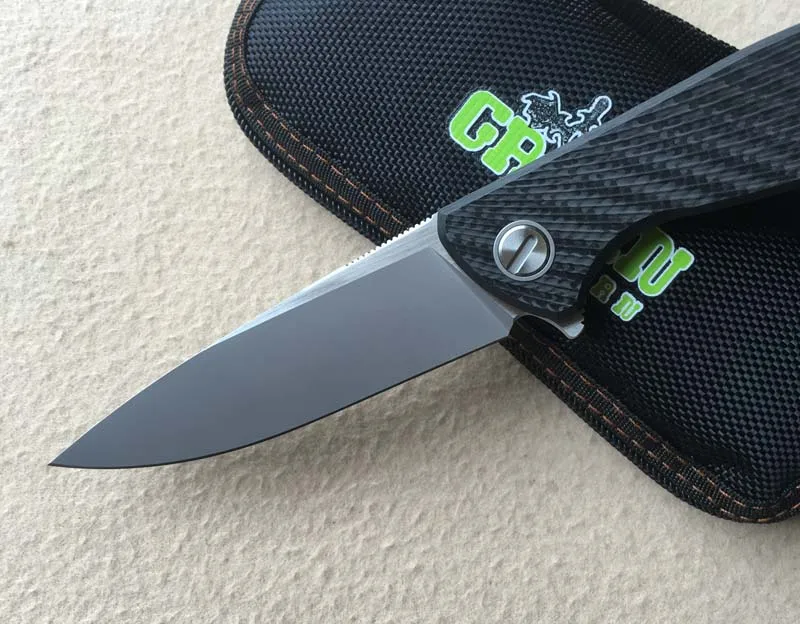 Складной нож GREEN THORN F95 HATI CF складной M390 из углеродного волокна с титановой ручкой
