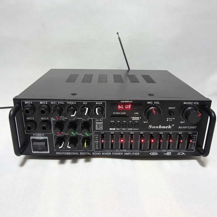 Вечерние Эквалайзеры 220 V-240 V 200W+ 200W AV-MP326C, профессиональный цифровой эхо-смеситель, домашний караоке-усилитель