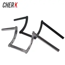 Cherk мотоцикл черный серебристый Железный 7/" 1" мотоцикл трекер руль Drag Z бар для Harley Honda Yamaha Suzuki