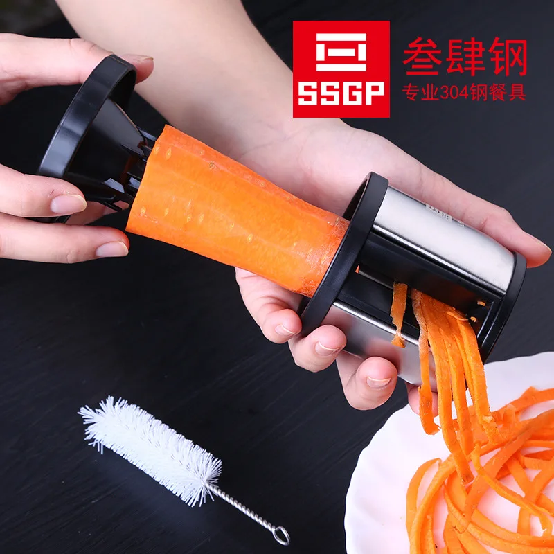 

Vegetable Carrot Cucumber Zucchini Rotary Graters Spiral Slicer Cutter Spiralizer Kitchen Utensil Tools Premium Quality