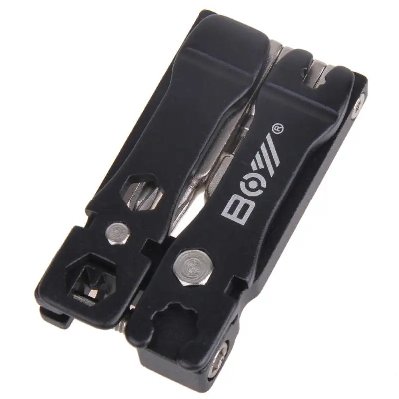 cheap Aluminum Alloy Pocket 19 in 1 Bicycle Camping Hiking Repair Tool Set Wrench Mini Folding Repair Tool Multi Repair Kit Tools