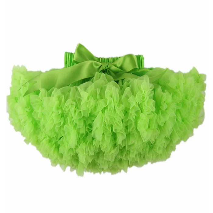 Юбки американки из красивого воздушного шифона для девочек 2-10 лет юбки для маленьких девочек детские юбки-пачки фатиновая юбка принцессы для танцев - Цвет: Green