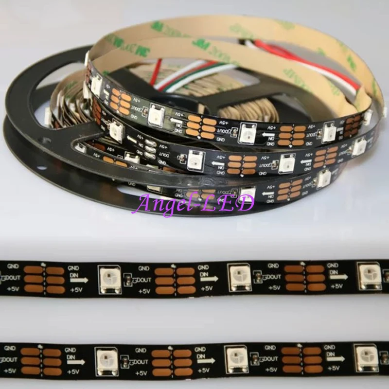 

NonWaterproof IC built-in 10m 2*5M ws2812b 150LED 30LED/m ws2811 Individually Addressable 5050RGB Dream Color LED Strip DC5V