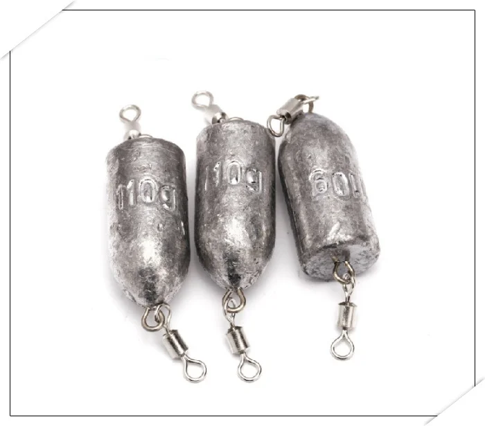 3pcs Top quality 110g swivel bullet fishing lead sinker saltwater