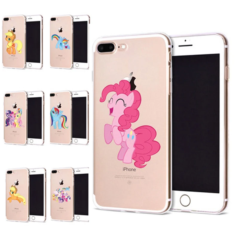 Чехол для Apple iPhone 6 6S 7 Plus X 10 милый маленький пони мягкий TPU чехол Оригинальный 8 B309 |