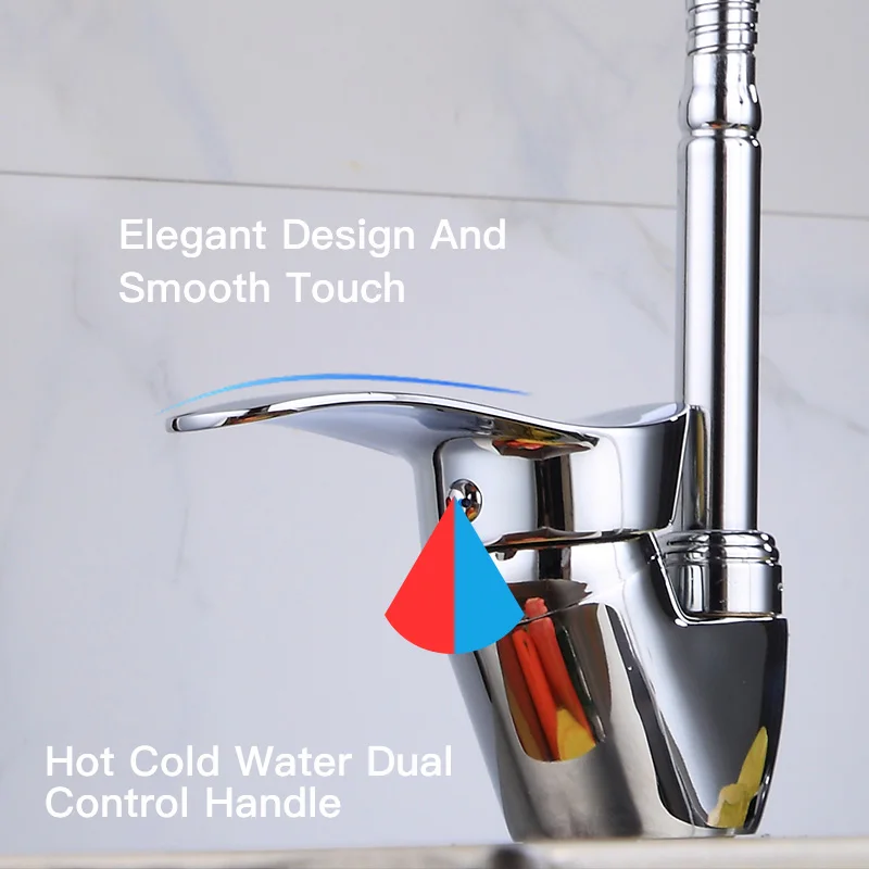 Olinia Faucet for sink Tap Zinc Alloy Single Handle 360� Rotation Contemporary Popular Cold & Hot Water Convenience OL8095W Olinia Faucet for sink Tap Zinc Alloy Single Handle 360� Rotation Contemporary Popular Cold & Hot Water Convenience OL8095W