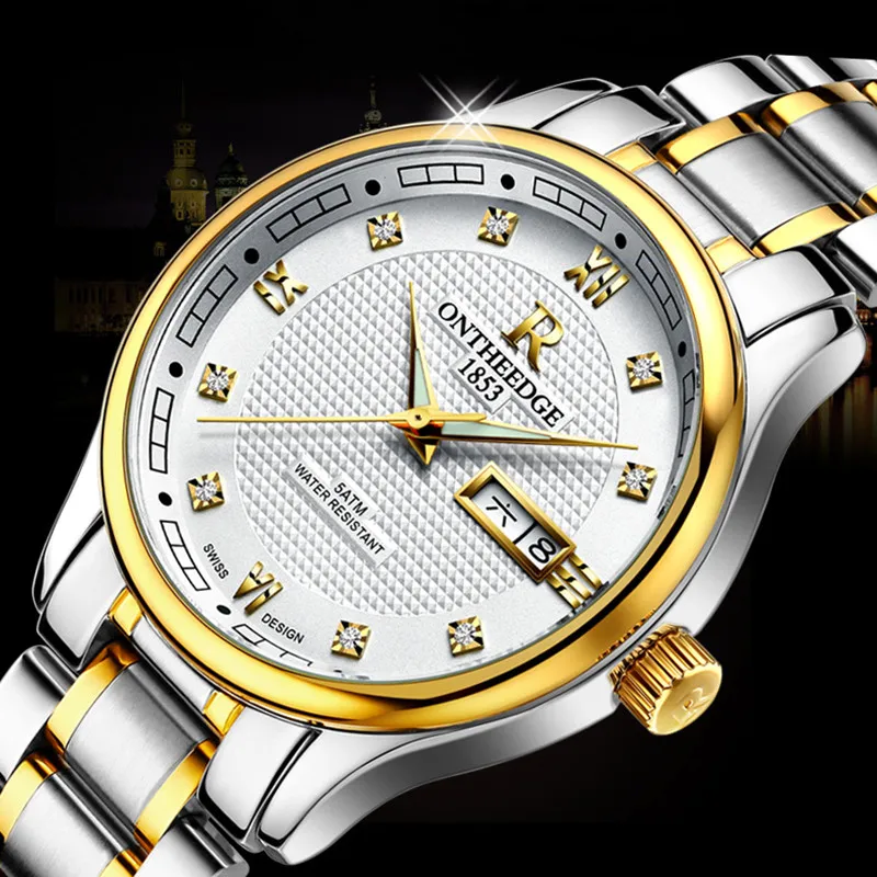 

Relogio Masculino Luxury Brand full Steel automatic mechanical Men watch High Quality waterproof calendar date watches Men's