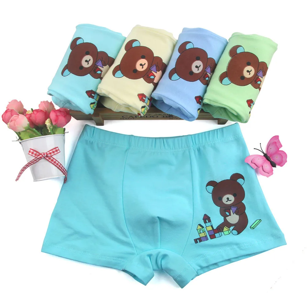 

5 piece 2-14 years Boys Underwear Children Cartoon Animal Print Cotton Panties Boxer Briefs Shorts Toddler Kids Bottoms 2019 New
