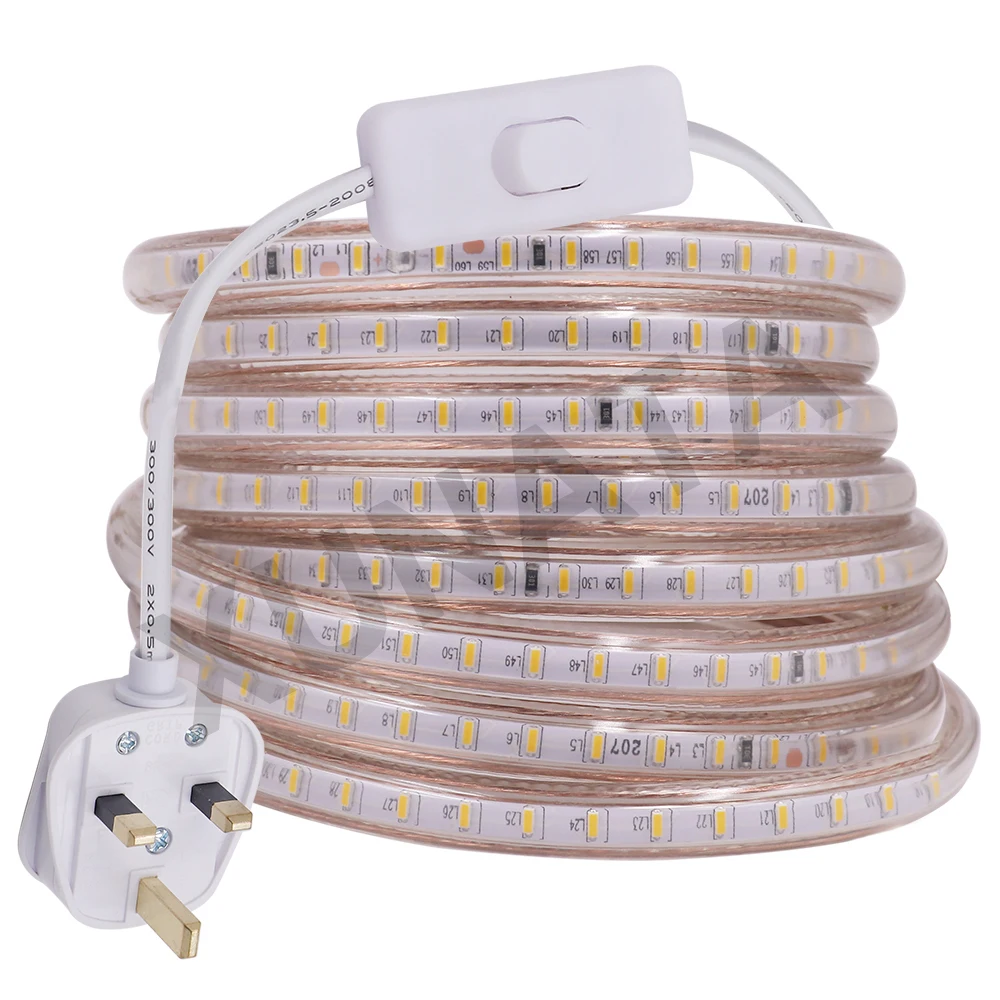 СВЕТОДИОДНАЯ лента SMD 3014 1 м 2 220 В перем. Тока 120 светодиодов/м гибкая