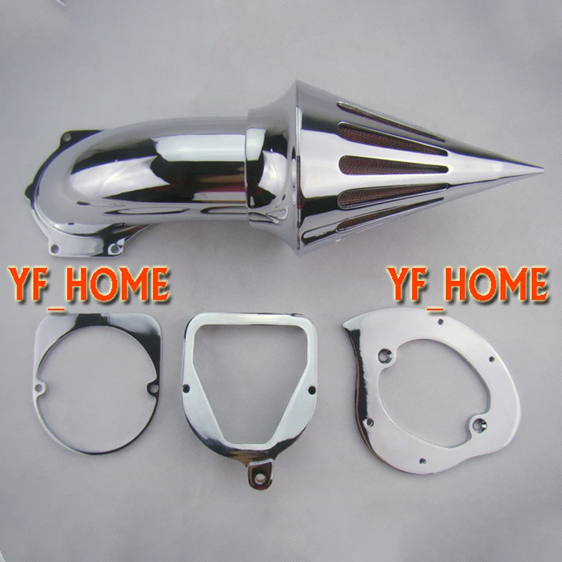 Motorcycle Spike Air Cleaner Intake Filter Replacement Kit For Honda Shadow ACE VT 750 D C Chrome