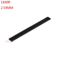 10 шт. 1X40 PIN Однорядный прямой Женский контактный разъем 2,54 мм шаг полосы разъем 1*40 40p 40PIN 40 PIN для PCB arduino
