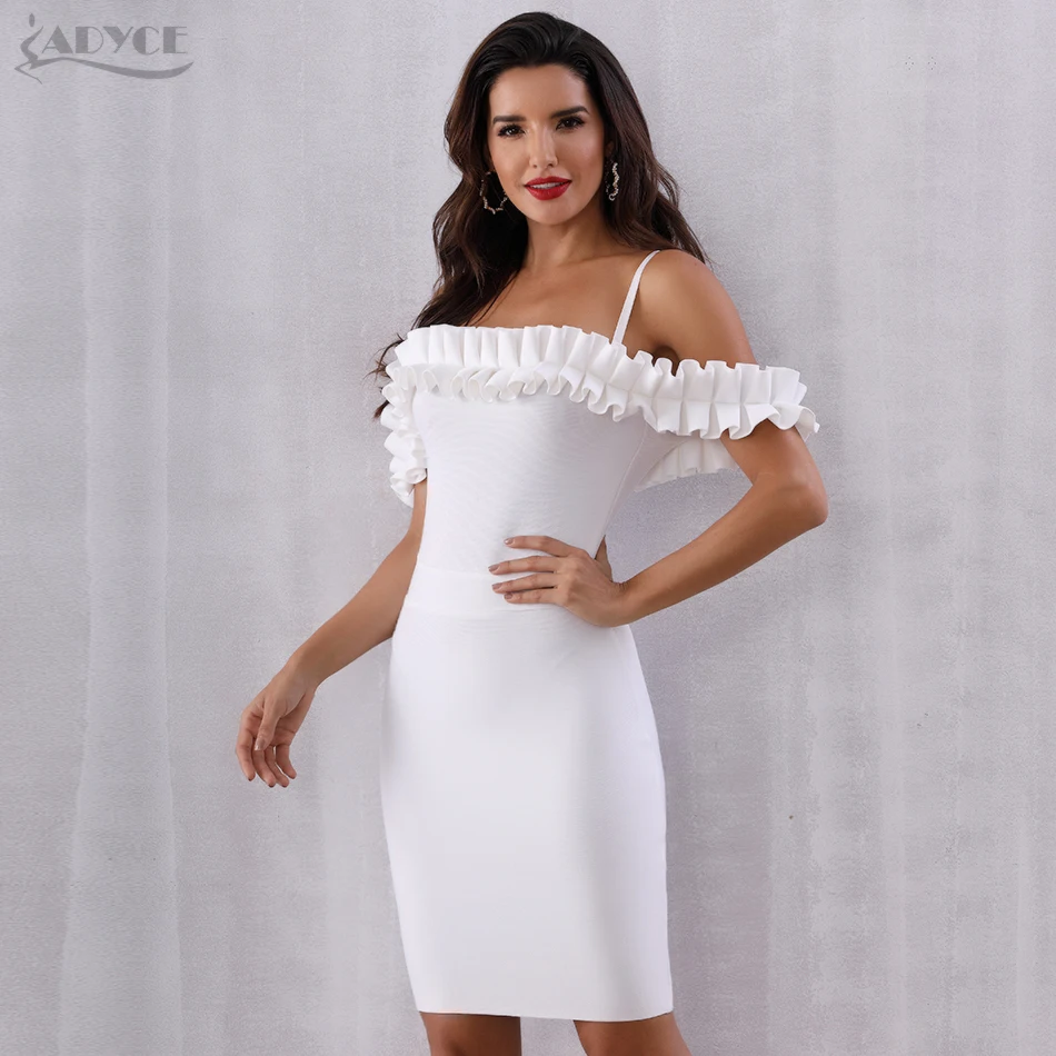 ADYCE для женщин летние платья повязки Vestidos Verano 2019 сексуальная Slash средства ухода за
