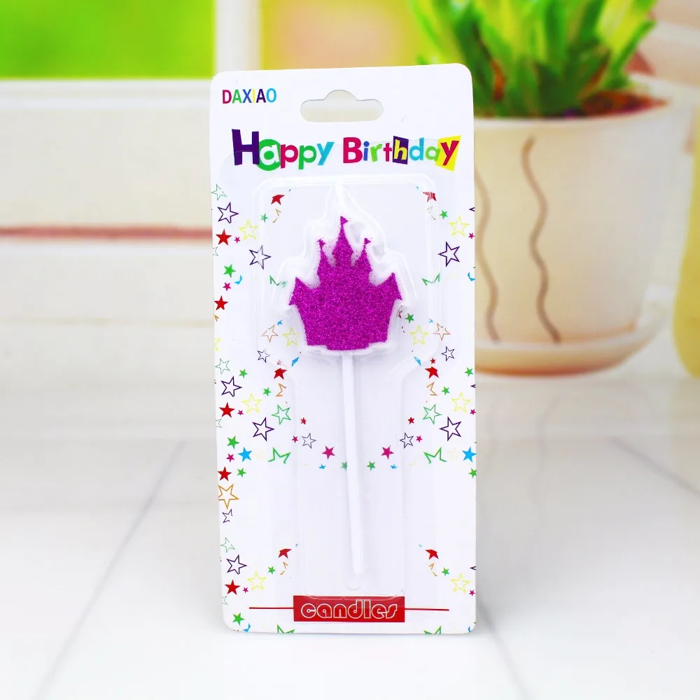 1Pcs 2017New Arrive Castle Crown Candle Wedding Children's Birthday Party Decoration Cake Topper Cupcake baking supplies | Дом и сад