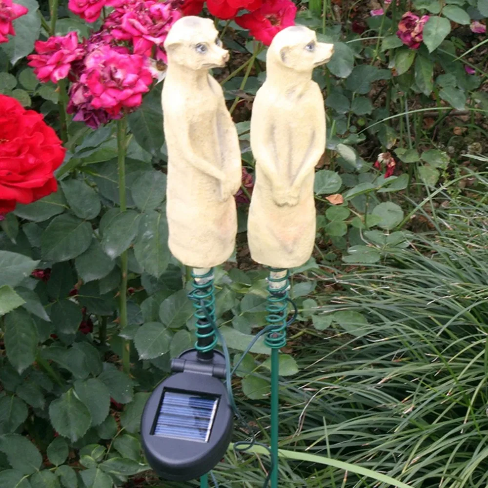 4Pcs Solar Powered Meerkat Figurine Lights Lamp Waterproof Outdoor