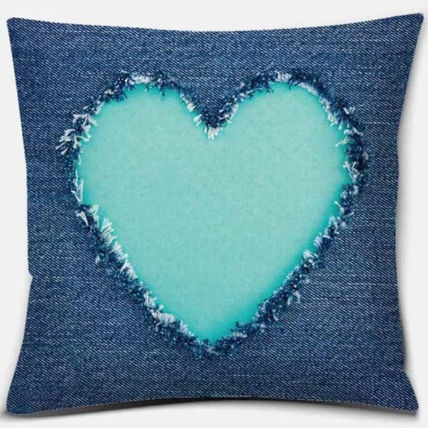 Decorative Pillows Blue Pillow Cover For Living Room Geometric Cushion Cover 45x45cm Bedroom Decor Sofa Funda Cojin Home Decor - Цвет: As Picture