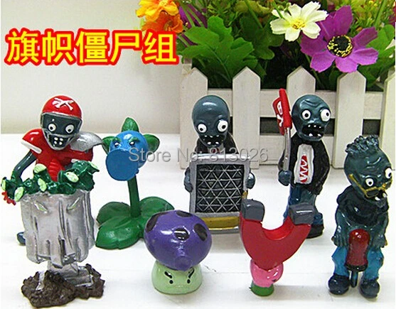 Special Price 8pcs/set Plants vs Zombies Flower Classical PVC brinquedos Collection Figures toys AnnO00410A