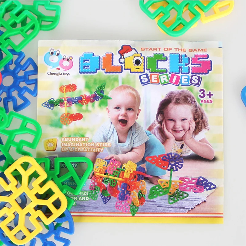 

78pcs DIY Brick Building Block Set Enlighten Educational DIY Geometric Snowflake Bricks Decool Compatible Block Toys for Kid
