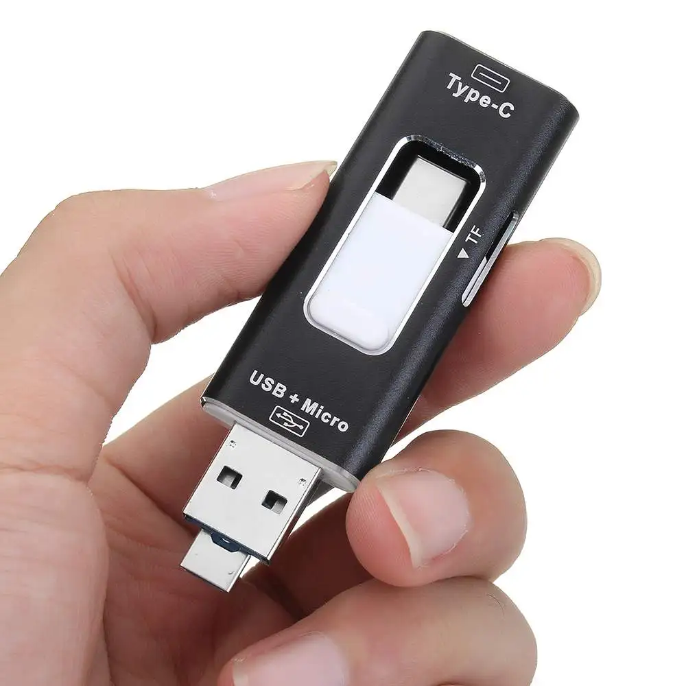 LEORY type-C адаптер 3 в 1 высокоскоростной TF кард-ридер micro sdcard адаптер USB карта памяти OTG для смартфона металл