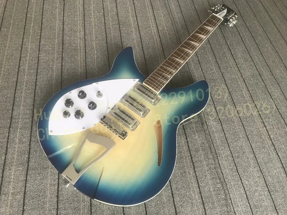 

in stock 12 strings left hand 330 guitar;blue burst;dual outputs;22 frets;free shipping